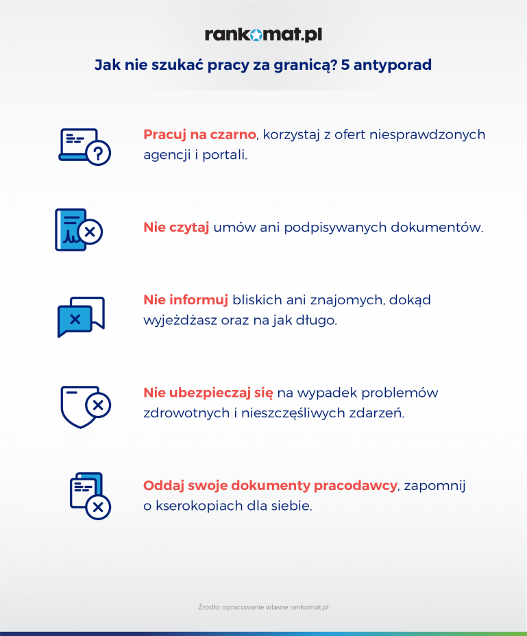 praca za granicą 5 antyporad