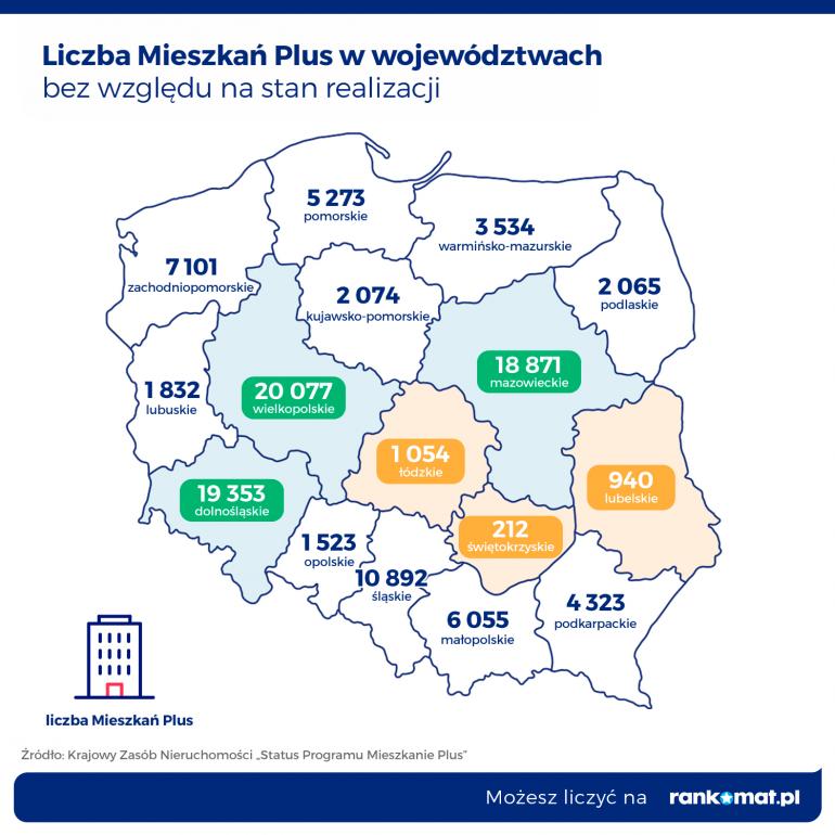 mieszkanie plus według województw