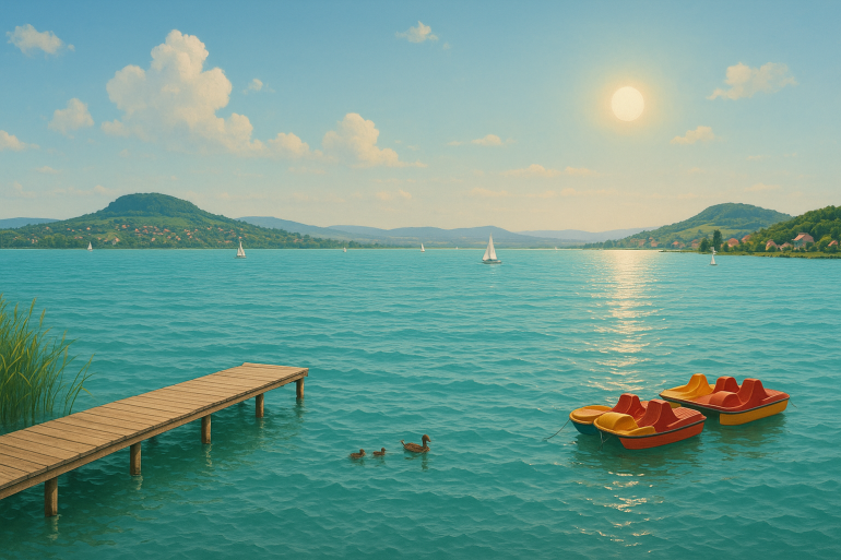 widok na jezior Balaton, Węgry