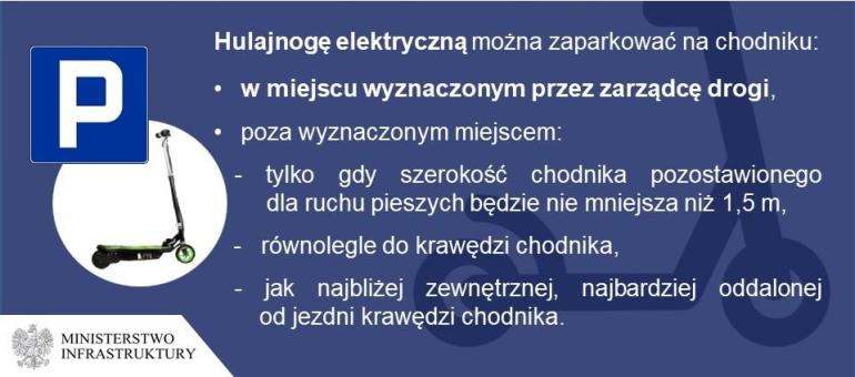 Hulajnoga elektryczna - gdzie parkować